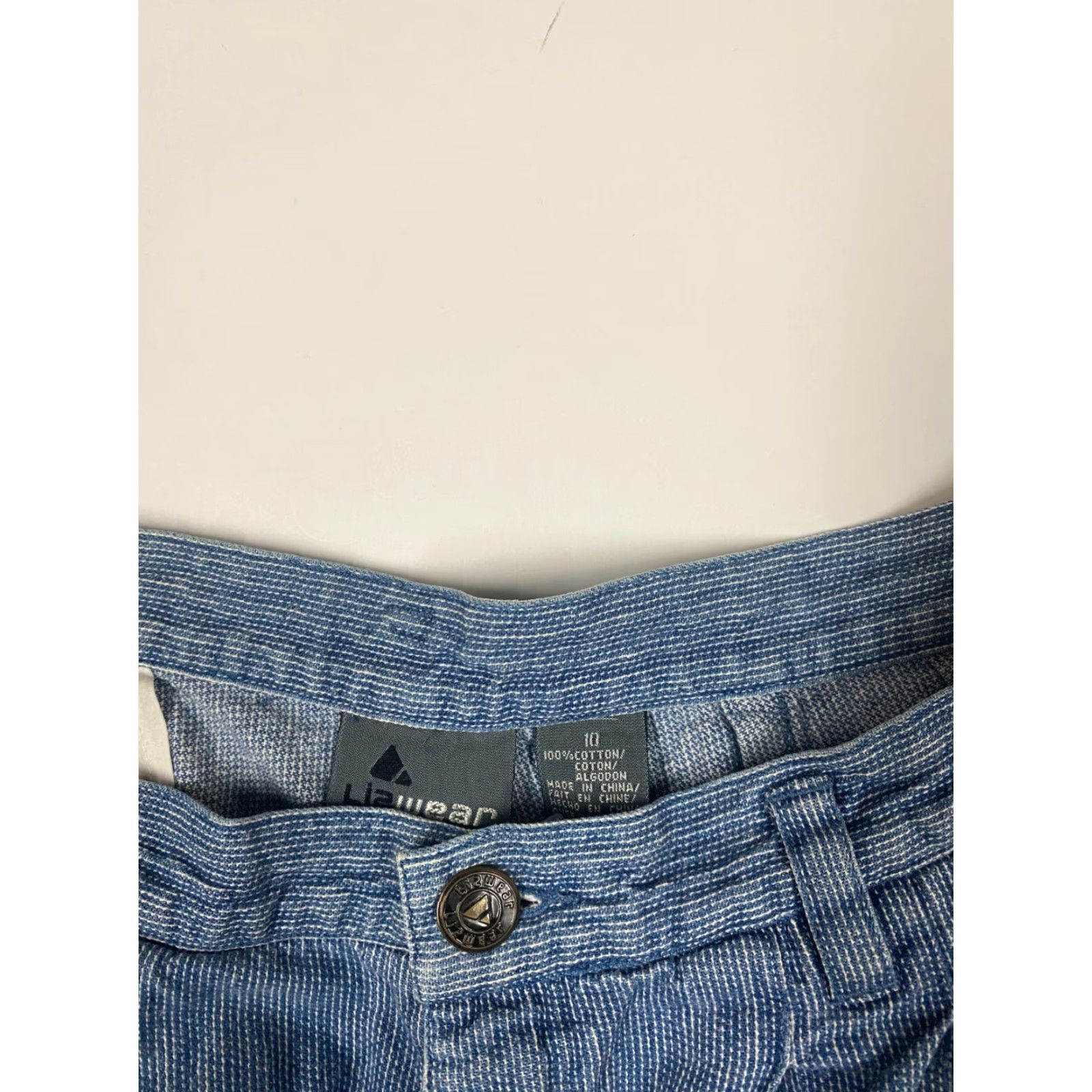 Vintage Lizwear Womens Jeans 10 Blue Light Denim Cotton Blend Straight Zip Crop Stretch Regular Inseam 23 in Size 32" / US 10 / IT 46 - 3 Thumbnail