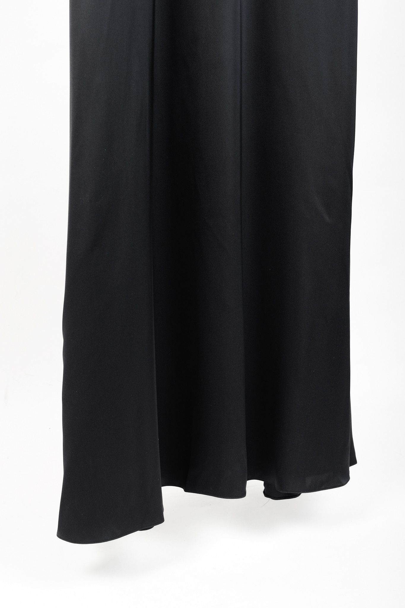 Rochas Rochas Black Silk Charmeuse Ruffle Evening Gown Size XS / US 0-2 / IT 36-38 - 7 Thumbnail