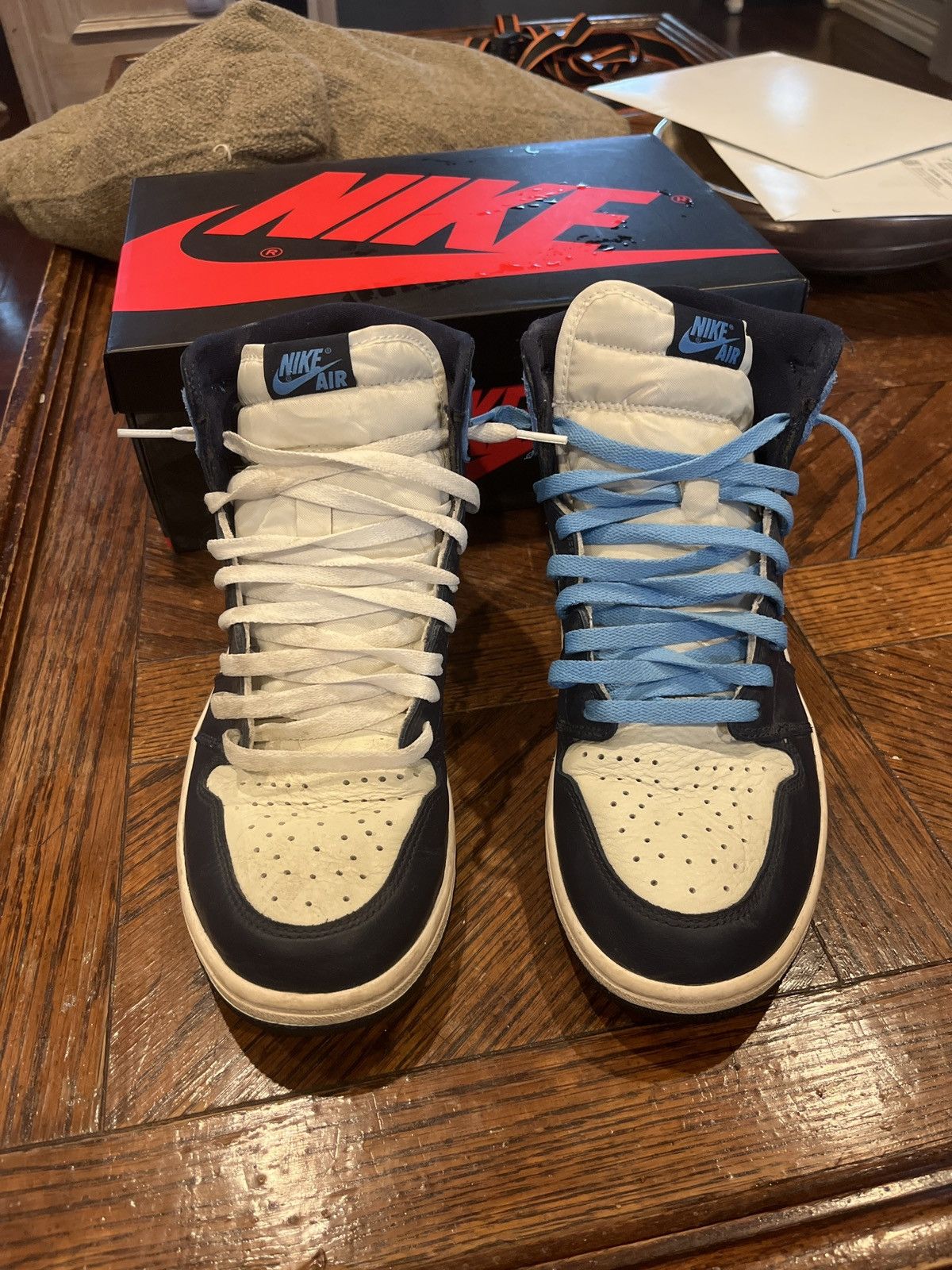 Jordan Brand × Nike Jordan 1 Retro High Og Obsidian Size US 11 / EU 44 - 5 Thumbnail