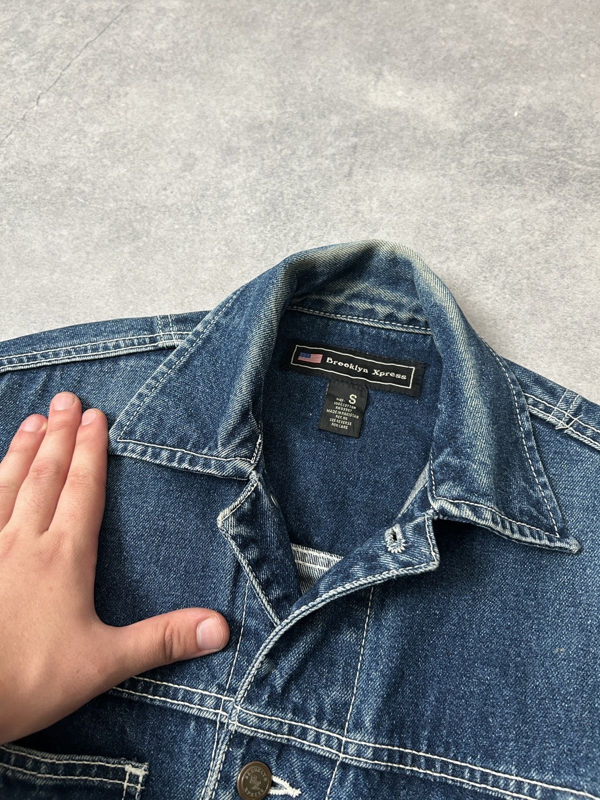 Brooklyn Xpress Vintage Brooklyn Xpress Rap denim jacket mens 90s Size US S / EU 44-46 / 1 - 5 Thumbnail