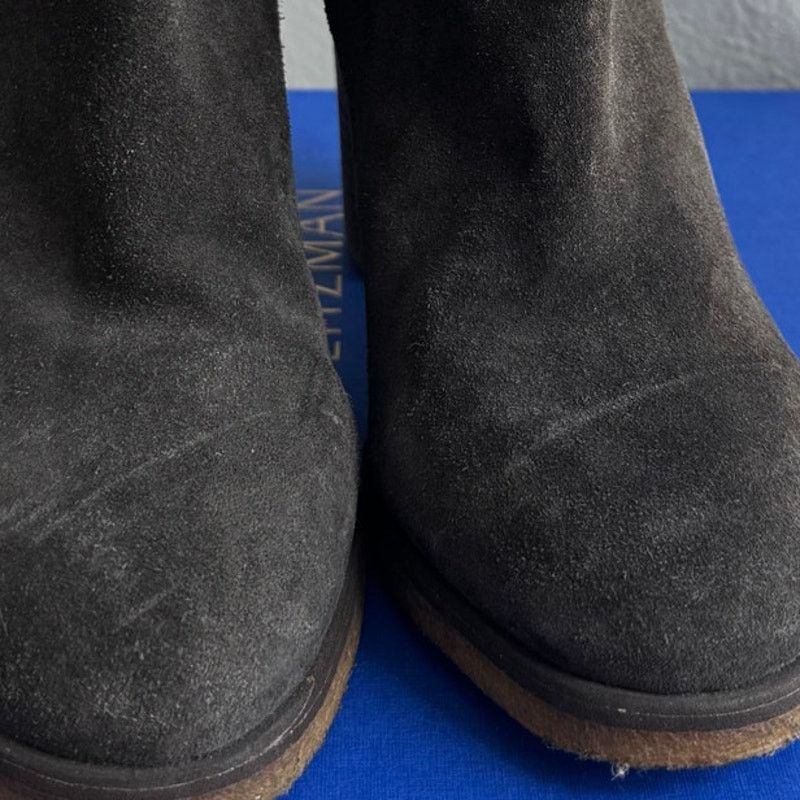 See by Chloe See by Chloe Gray Suede Slouchy Ankle Stacked Heel Boots Size US 8.5 / IT 38.5 - 5 Thumbnail