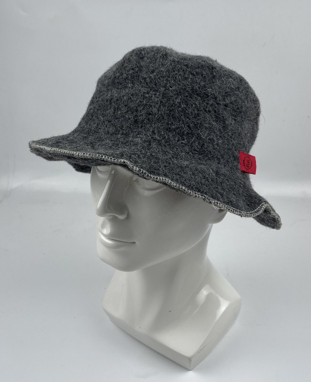 image of Hiromichi Nakano Wool Hat in Grey, Men's