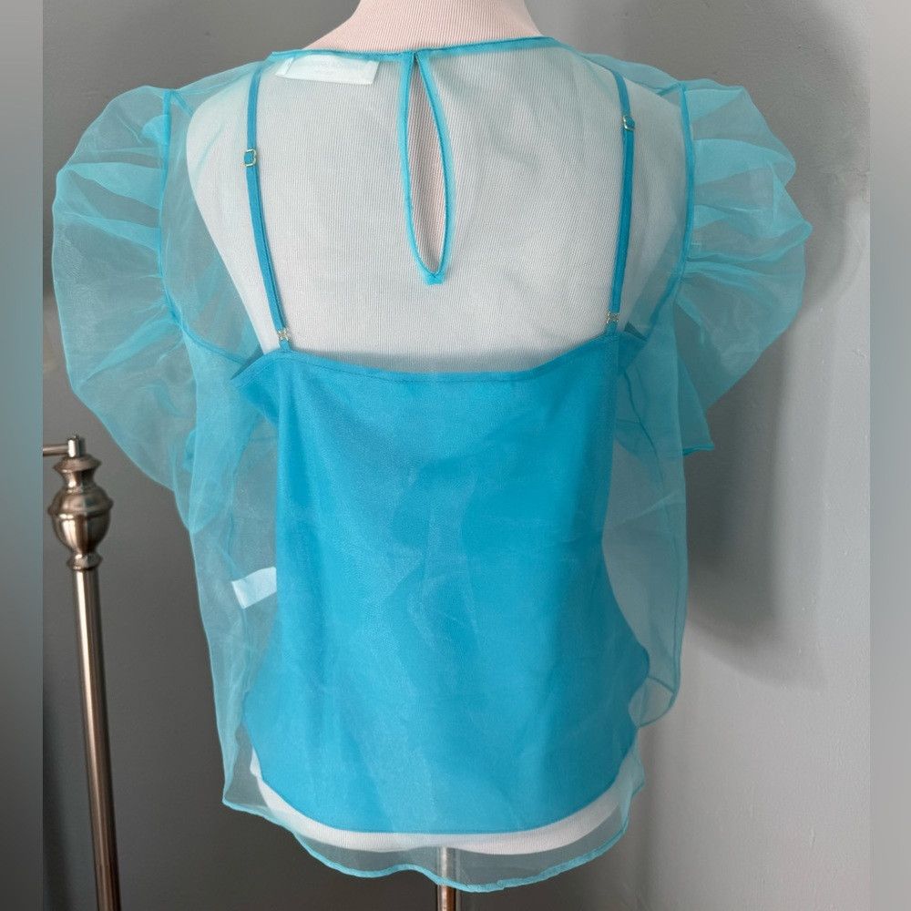 Amanda Uprichard Amanda Uprichard Blue Sheer Smith Top 2 Piece Set Size M / US 6-8 / IT 42-44 - 3 Thumbnail
