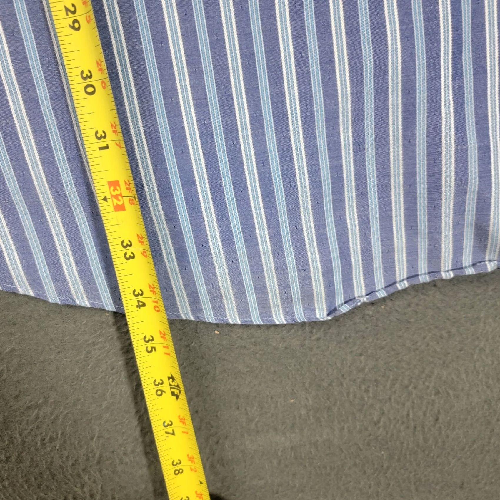Vintage Ely Cattleman Shirt Mens 2XL Tall Blue striped VTG Pearl Snap 18 1/2 x 35 Size US XXL / EU 58 / 5 - 6 Thumbnail