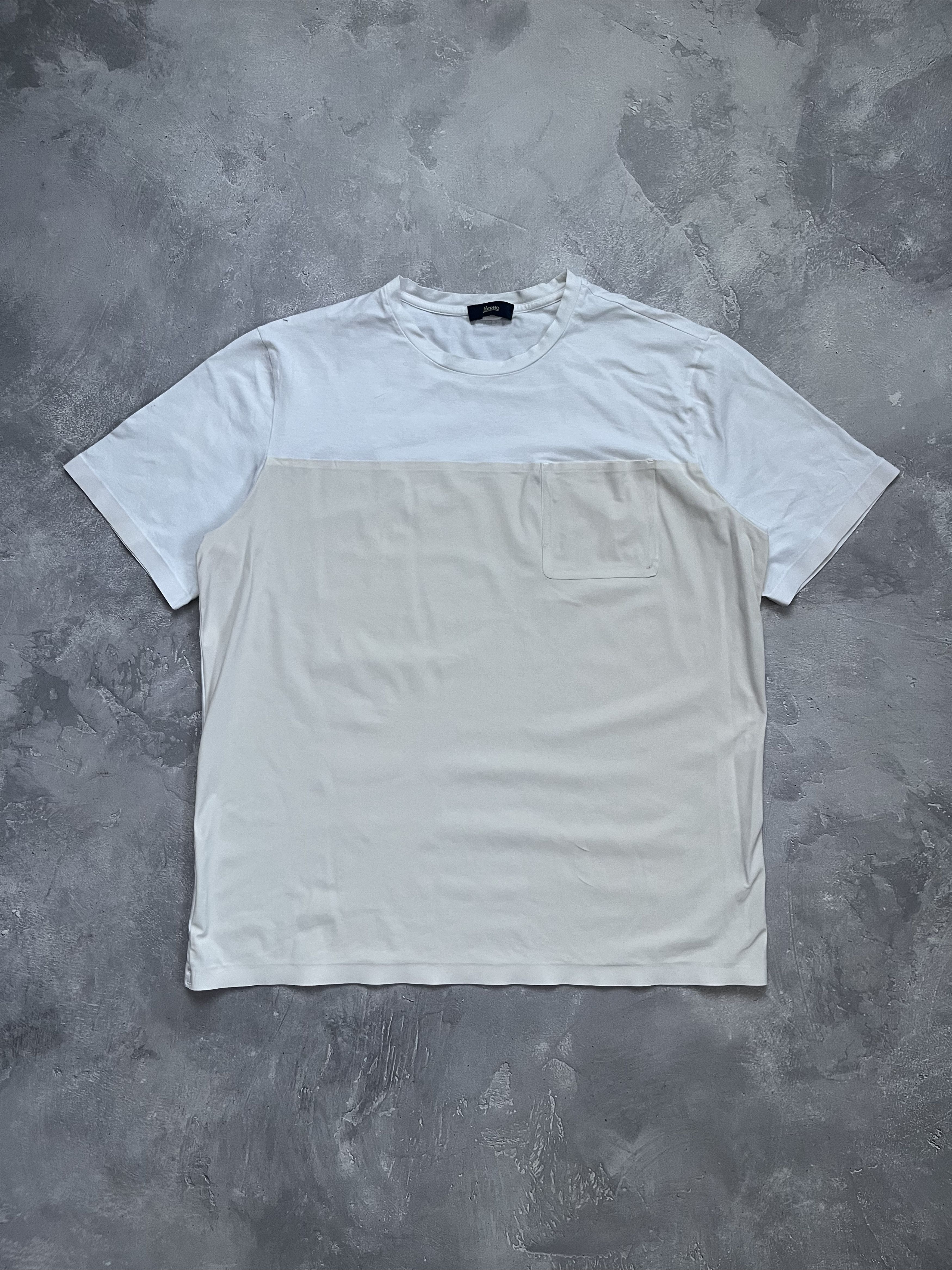 Herno HERNO White Beige Pocket T-Shirt Lightweight Crewneck L Size US L / EU 52-54 / 3 - 1 Thumbnail