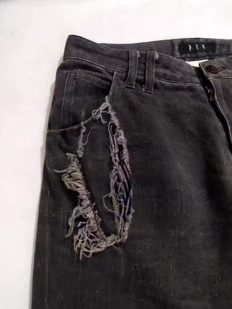 Japanese Brand Japanese BPN Distressed Patchwork flare studded Pants Size US 29 - 5 Thumbnail
