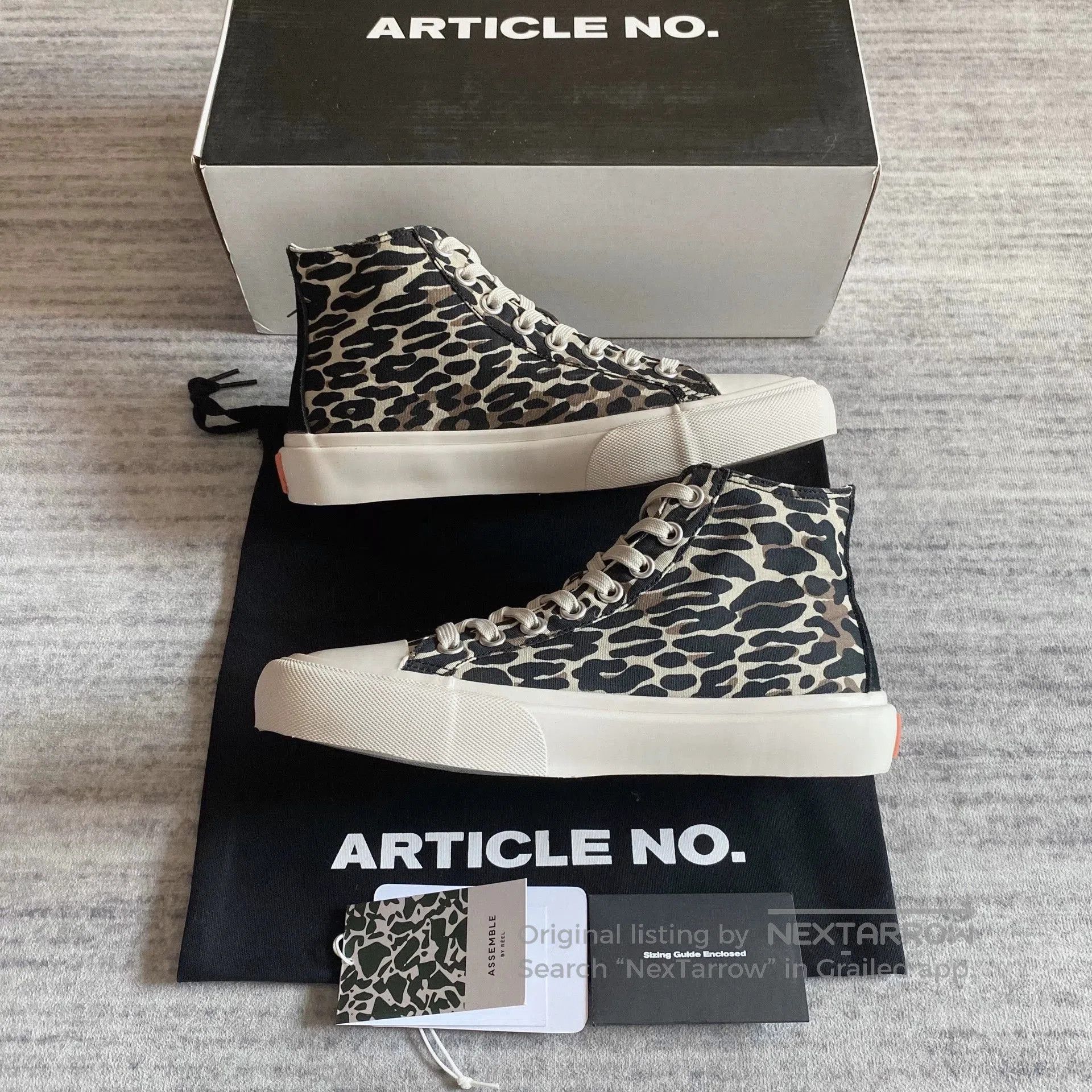 SUPREMEBEING leopard print mid-top canvas sneakers. Size US 8.5 / EU 41-42 - 3 Thumbnail
