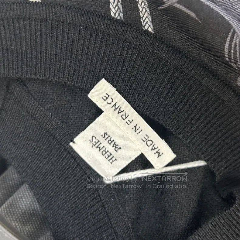 Hermes Hermes Black and White Printed Knit Sweater Size XXS / US 00 / IT 34 - 5 Thumbnail