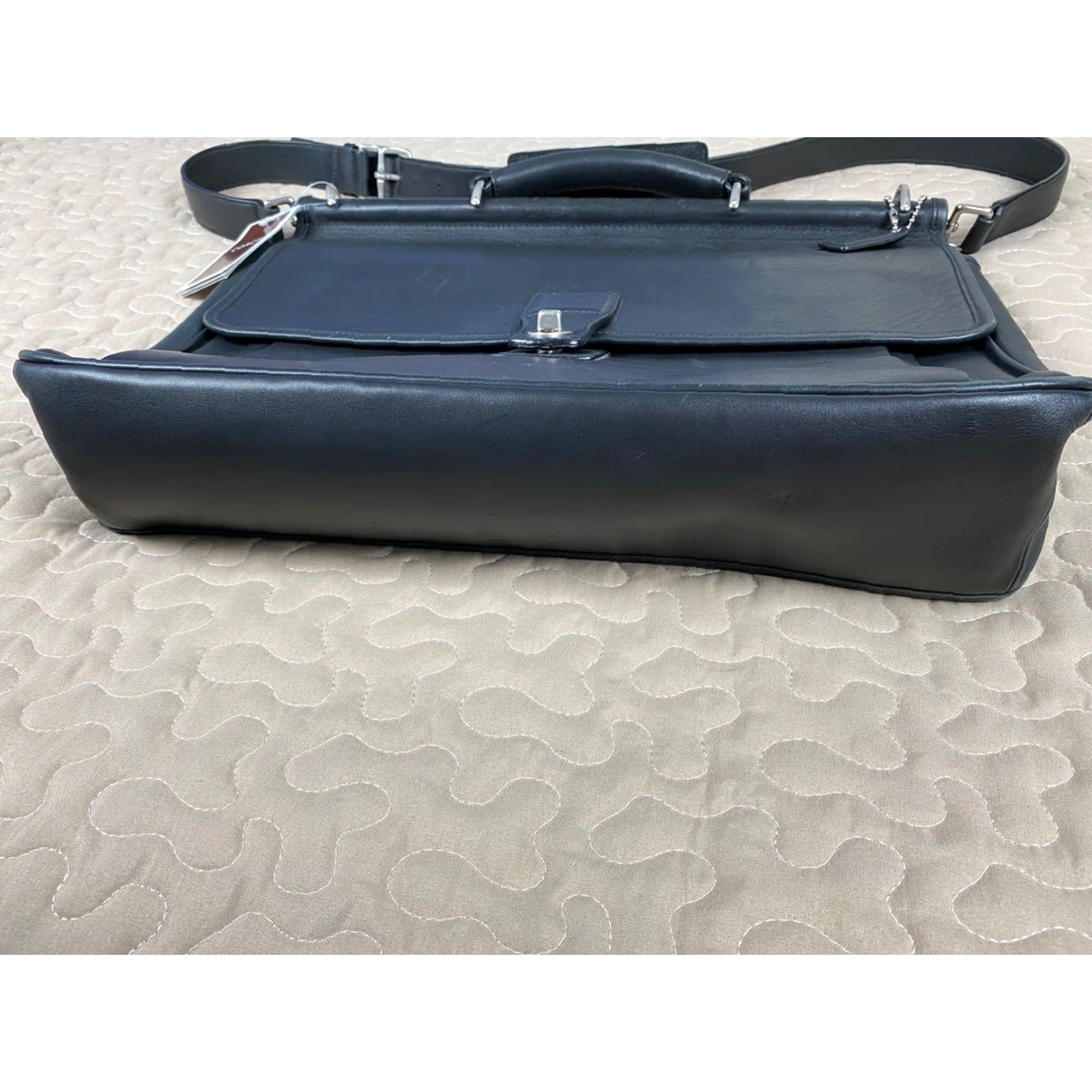 Coach Coach Mens Briefcase Black Leather Laptop Messenger Shoulder Strap Bag New 06456 Size ONE SIZE - 3 Thumbnail