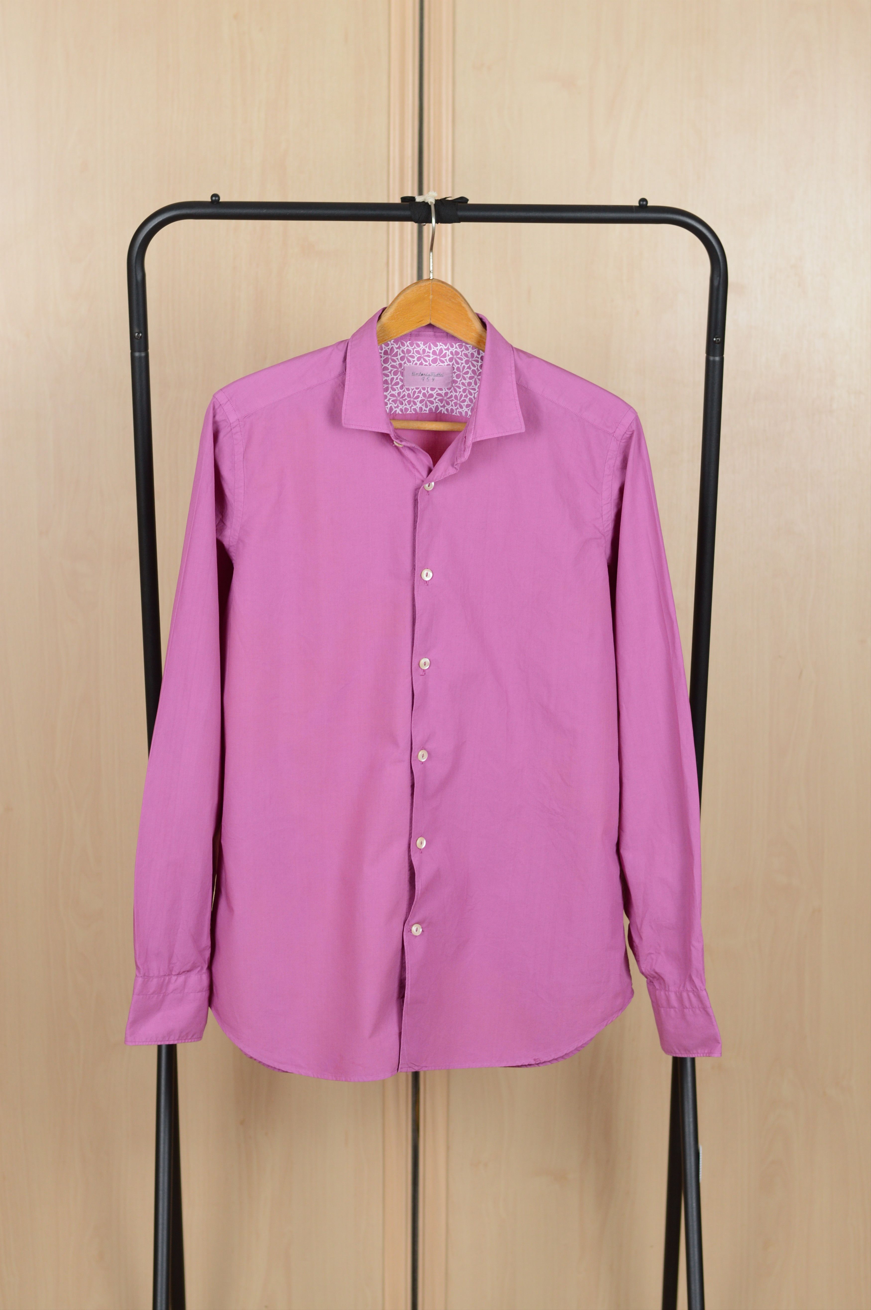 Tintoria Mattei Tintoria Mattei 954 Italian Cotton Pink Long Sleeve Shirt Size US M / EU 48-50 / 2 - 1 Thumbnail