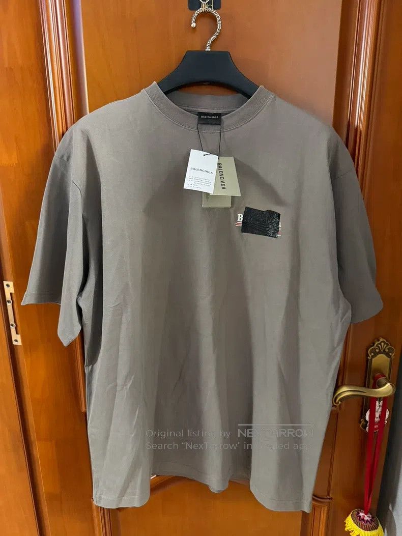Balenciaga Balenciaga Gray Cola Tape Short Sleeve XL Size Size US XL / EU 56 / 4 - 1 Thumbnail
