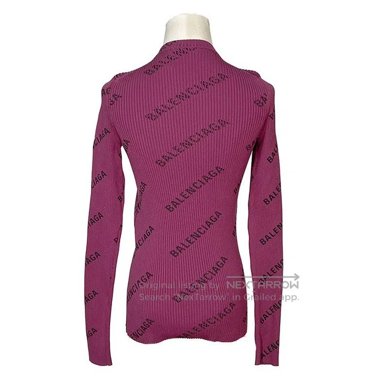 Balenciaga Balenciaga Full Logo Knit Sweater Size US S / EU 44-46 / 1 - 2 Thumbnail