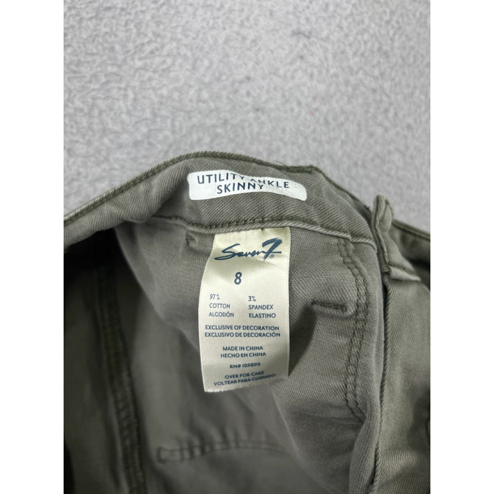 7 For All Mankind 7 For All Mankind Jeans Women 8 Green Denim Ankle Skinny Cotton Blend 7 For All Mankind Jeans Women 8 Green Denim Ankle Skinny Cotton Blend Size 30" / US 8 / IT 44 - 4 Thumbnail