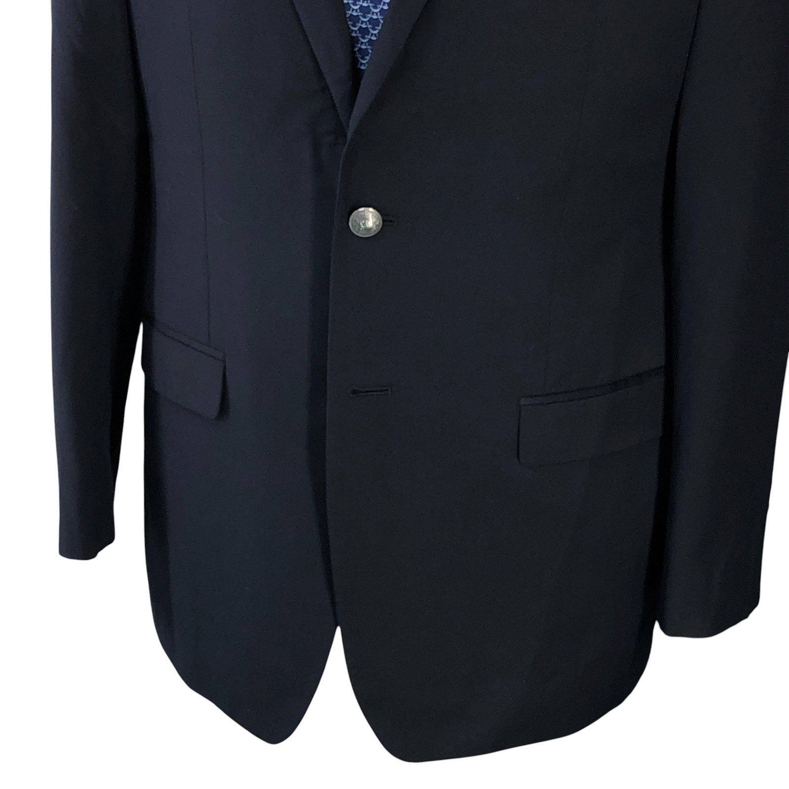 Michael Kors Michael Kors Size 40L Blazer Jacket Navy Blue Gold Button Size 40L - 3 Thumbnail