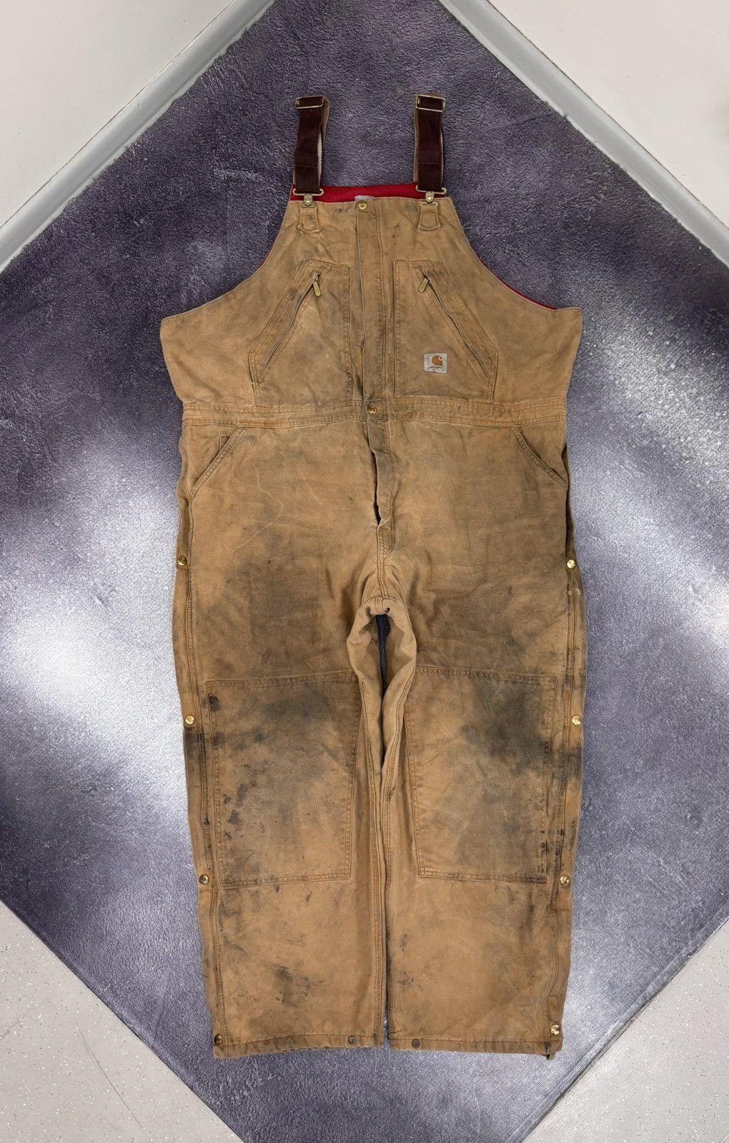 Carhartt Vintage Carhartt Bib Overalls R38 BRN Double Knee USA Made Size US 44 / EU 60 - 1 Thumbnail
