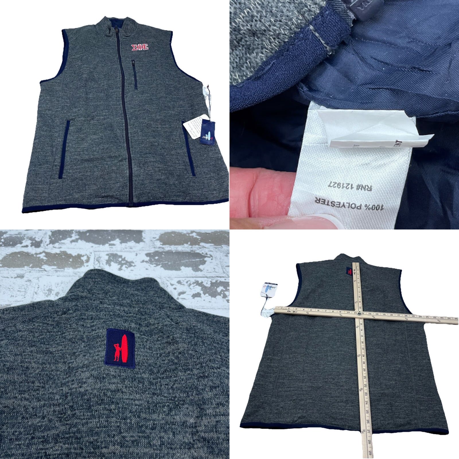 johnnie-O johnnie-O Vest Men Large Gray Heather Pavement West Coast Prep Size US L / EU 52-54 / 3 - 8 Thumbnail