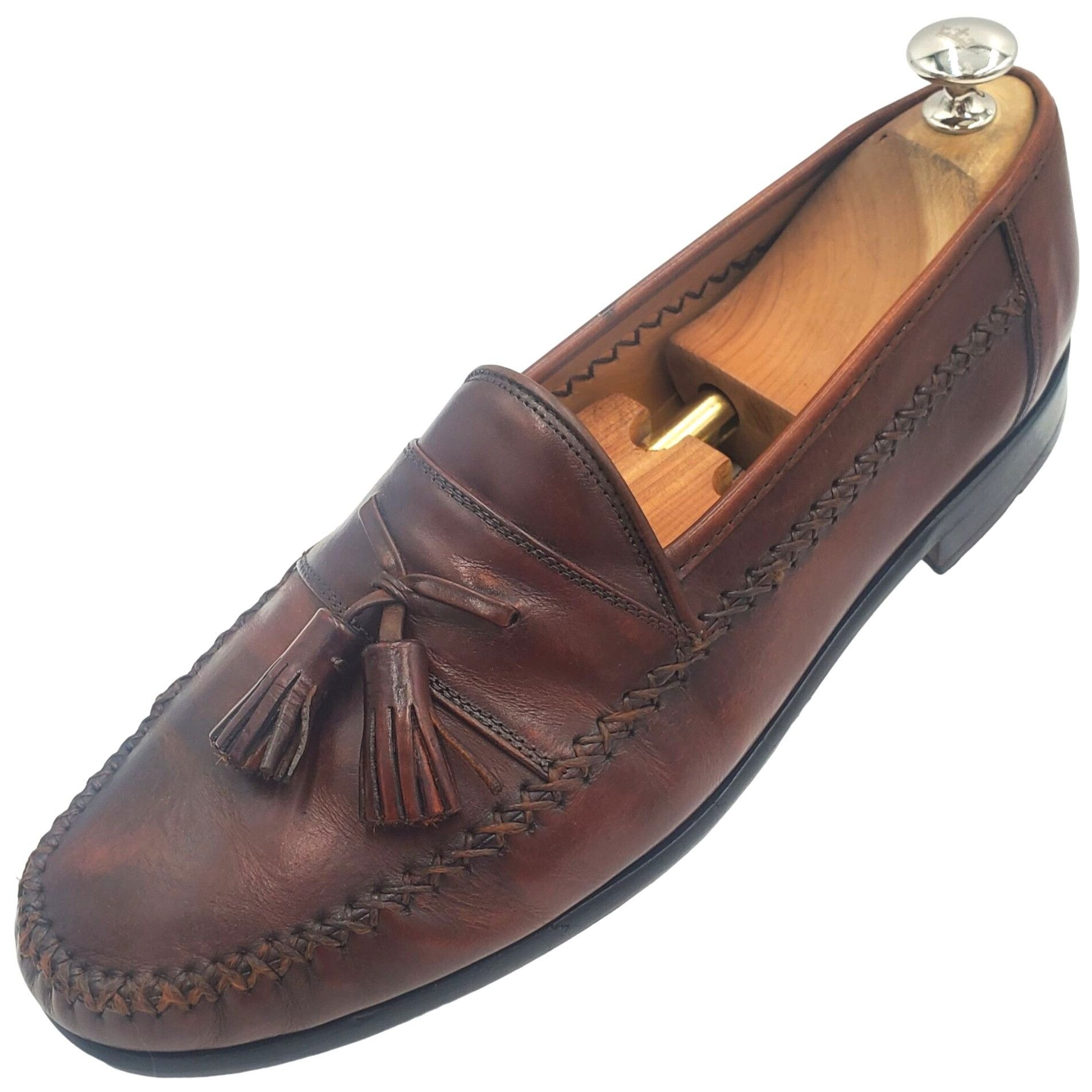 Sandro Moscoloni Sandro Moscoloni Olivio Men's size 9 Brown Leather Tassel Lo Size US 9 / EU 42 - 6 Thumbnail