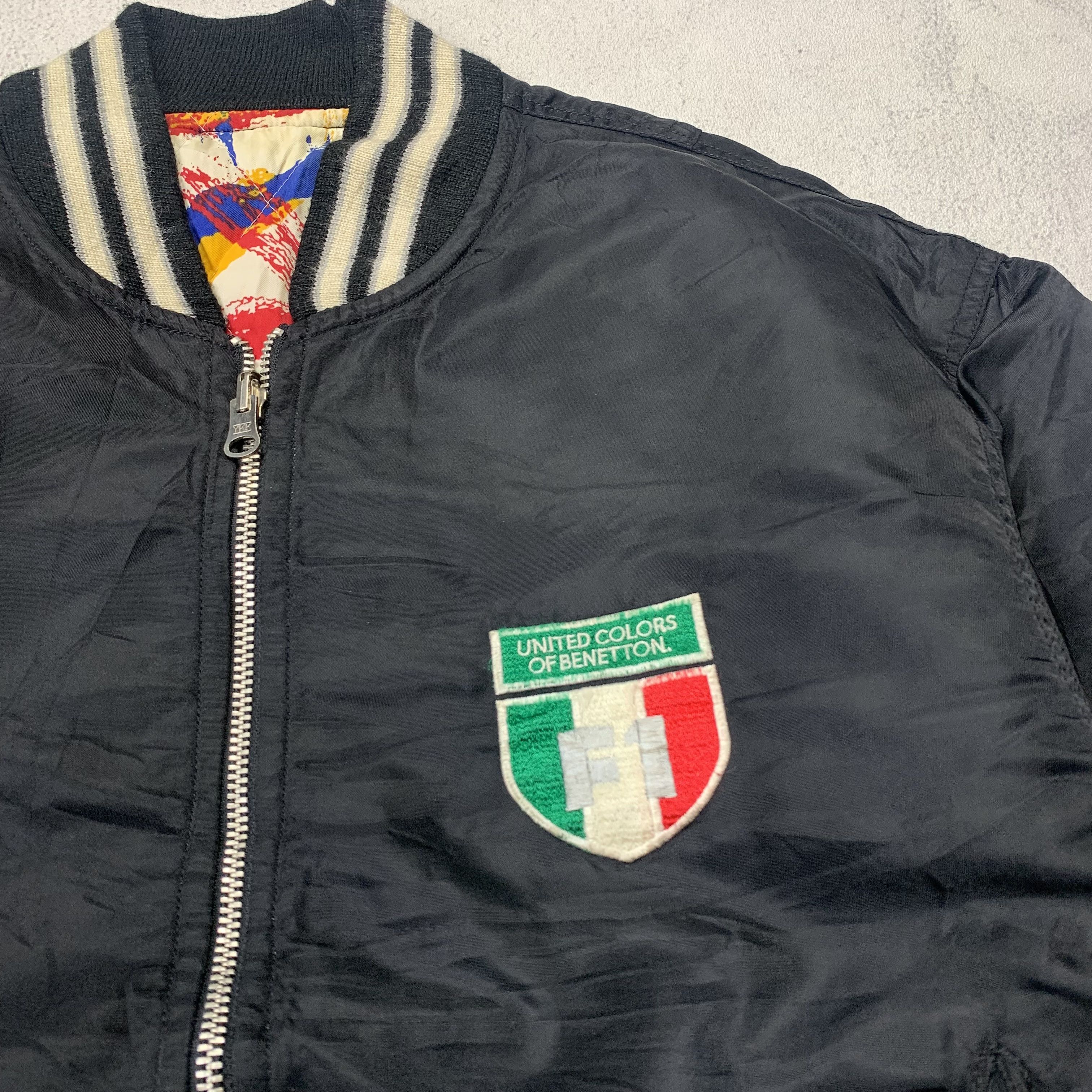 Benetton Reversible Vintage Benetton Formula 1 Racing Bomber Jacket Size US M / EU 48-50 / 2 - 4 Thumbnail