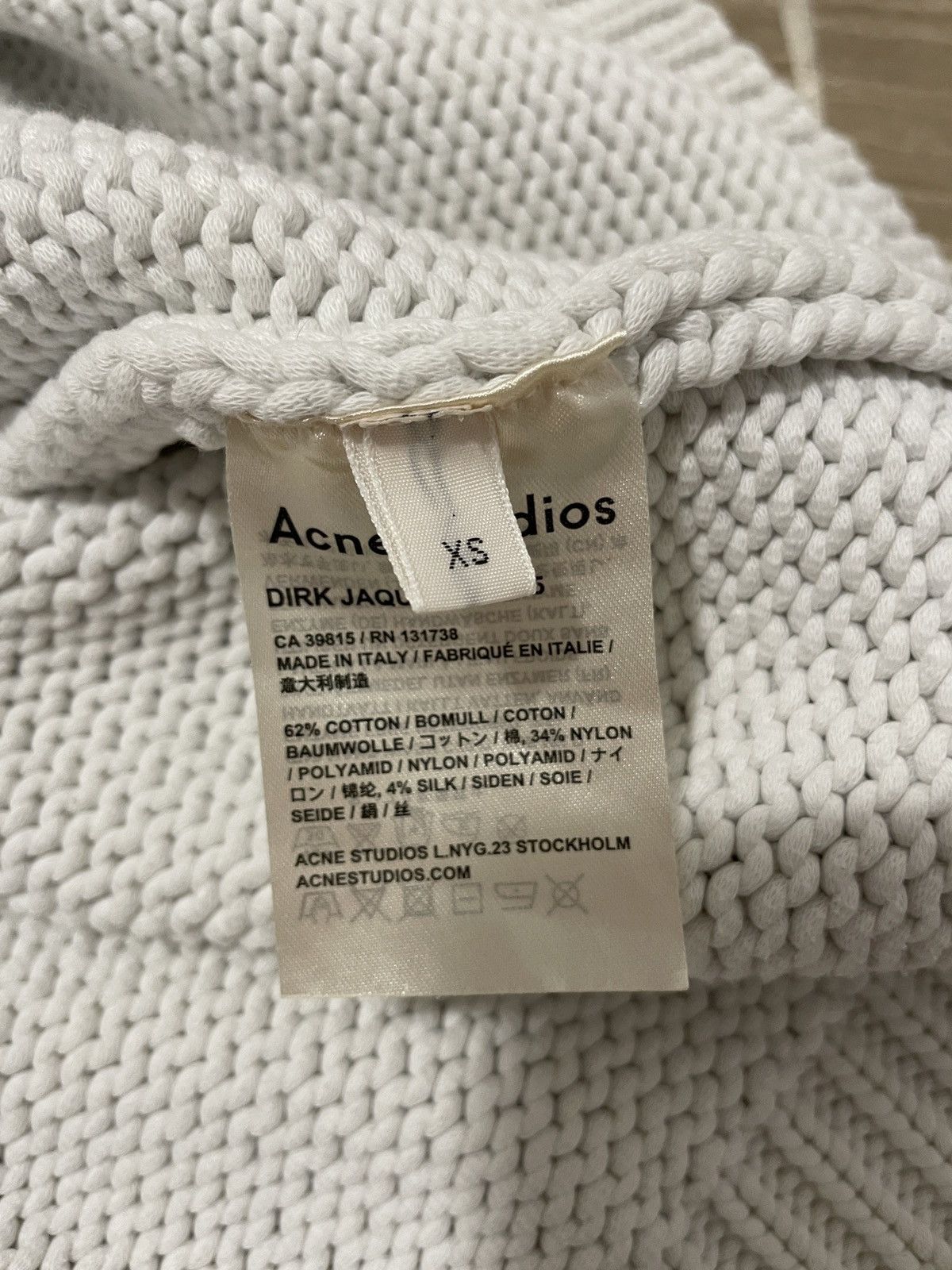 Acne Studios × Drain Gang × Sad Boys Acne Studios Dirk Jacquard SS15 Knit Sweater Size US XS / EU 42 / 0 - 3 Thumbnail