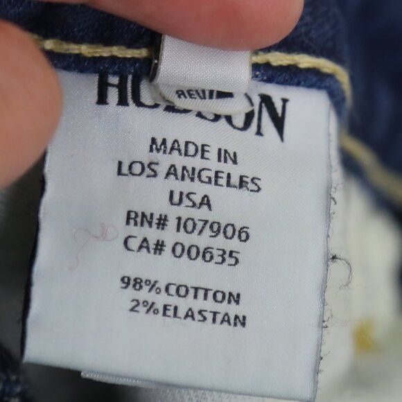 Hudson Hudson Jeans Blue Skinny Cropped Rolled Cuff Raw Hem Size 30" / US 8 / IT 44 - 6 Thumbnail