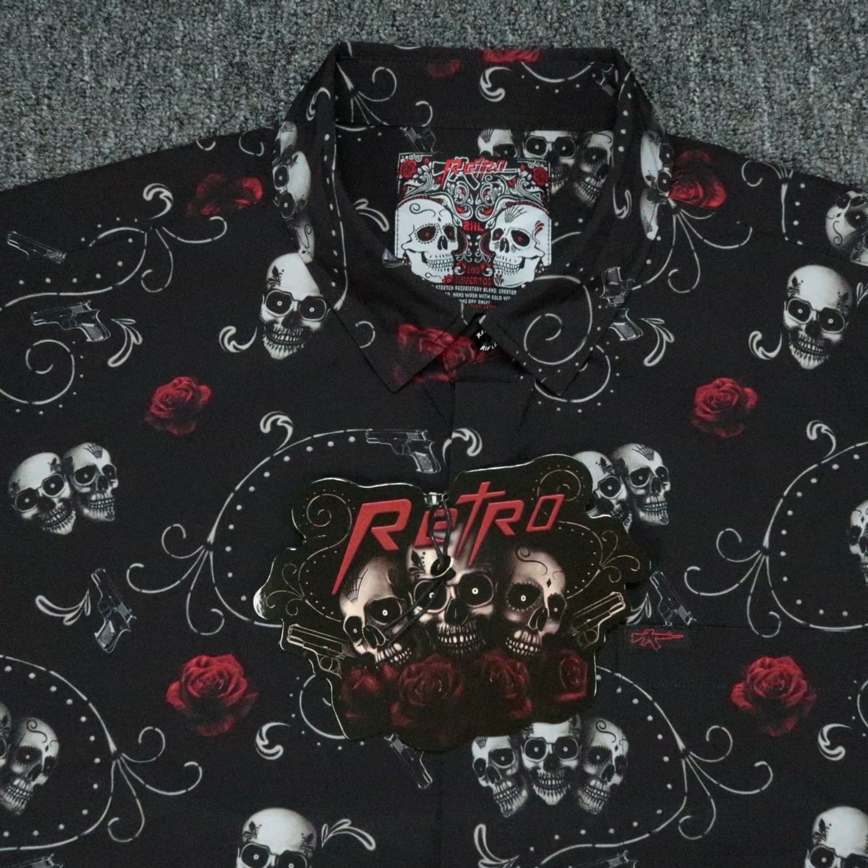 Etro Retro Rifle Shirt Mens XXL Black Button-Up Short Sleeve Vintage No Size US XXL / EU 58 / 5 - 2 Thumbnail