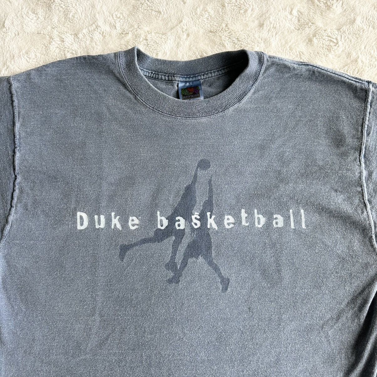 Fruit Of The Loom Vintage Duke Basketball Shirt Tee Mens Large Blue Devils 90s Size US L / EU 52-54 / 3 - 4 Thumbnail