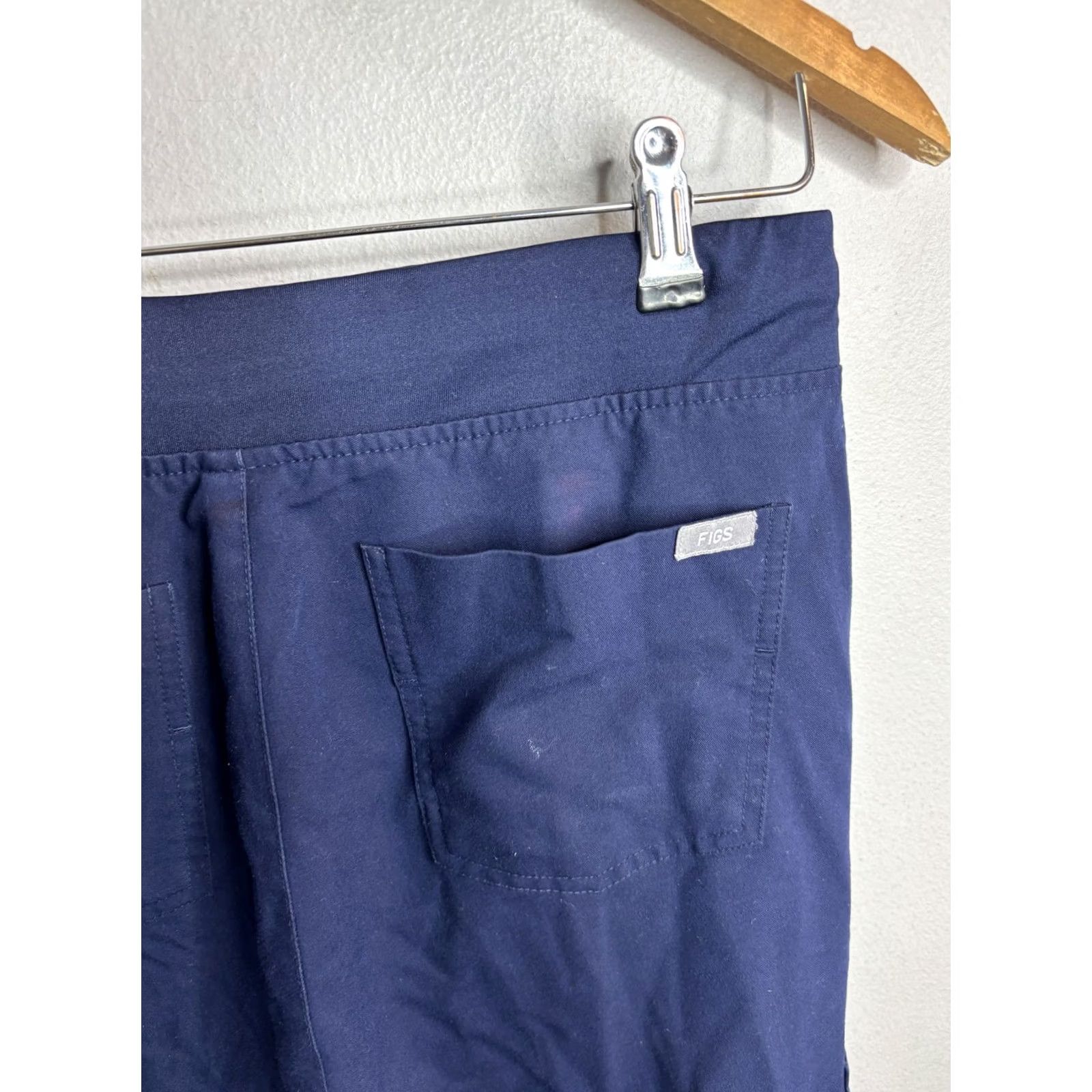 Vintage FIGS Technical Jogger Pants Mens Medium Navy Blue Drawstring Zip Pockets Size 32" / US 10 / IT 46 - 7 Thumbnail