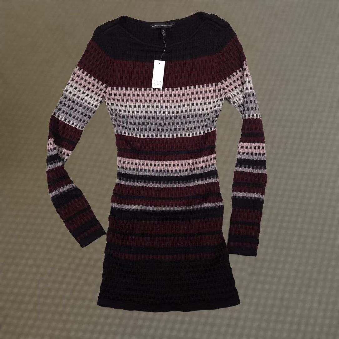White House Black Market White House Black Market Sweater Tunic Womens S Multicolor Boat Neck Long Sleeve Size S / US 4 / IT 40 - 1 Thumbnail
