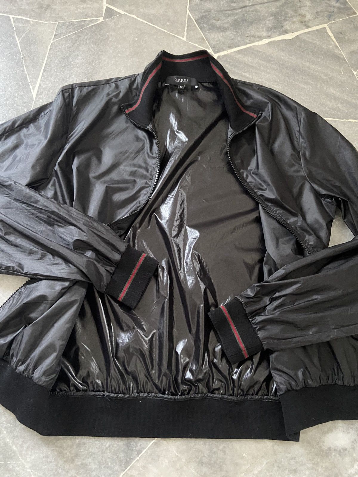 Gucci Gucci Black Nylon Bomber Jacket Size US M / EU 48-50 / 2 - 6 Thumbnail