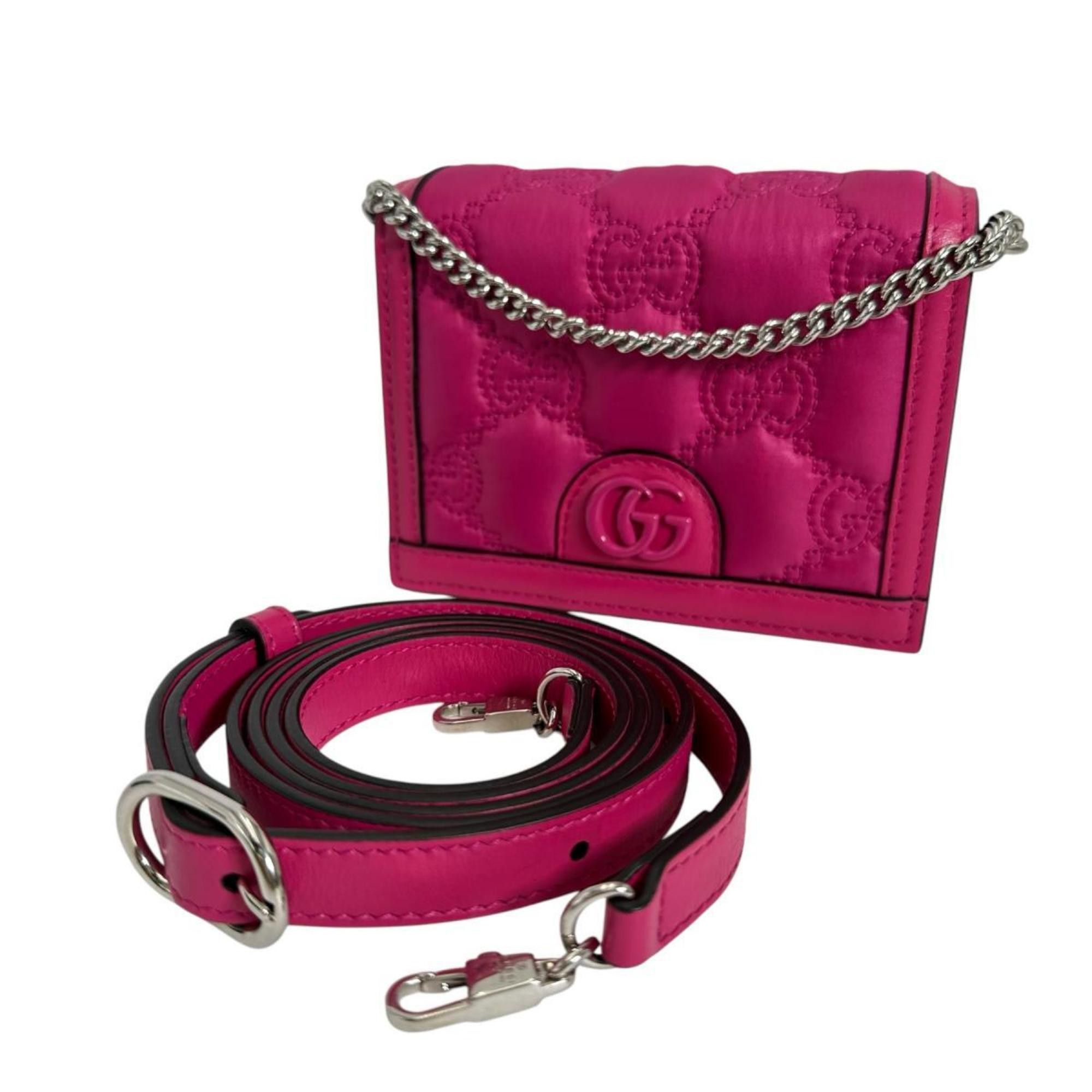 Gucci GUCCI Handbag 2WAY Bag GG Mini Matelasse Nylon Pink Size ONE SIZE - 1 Thumbnail