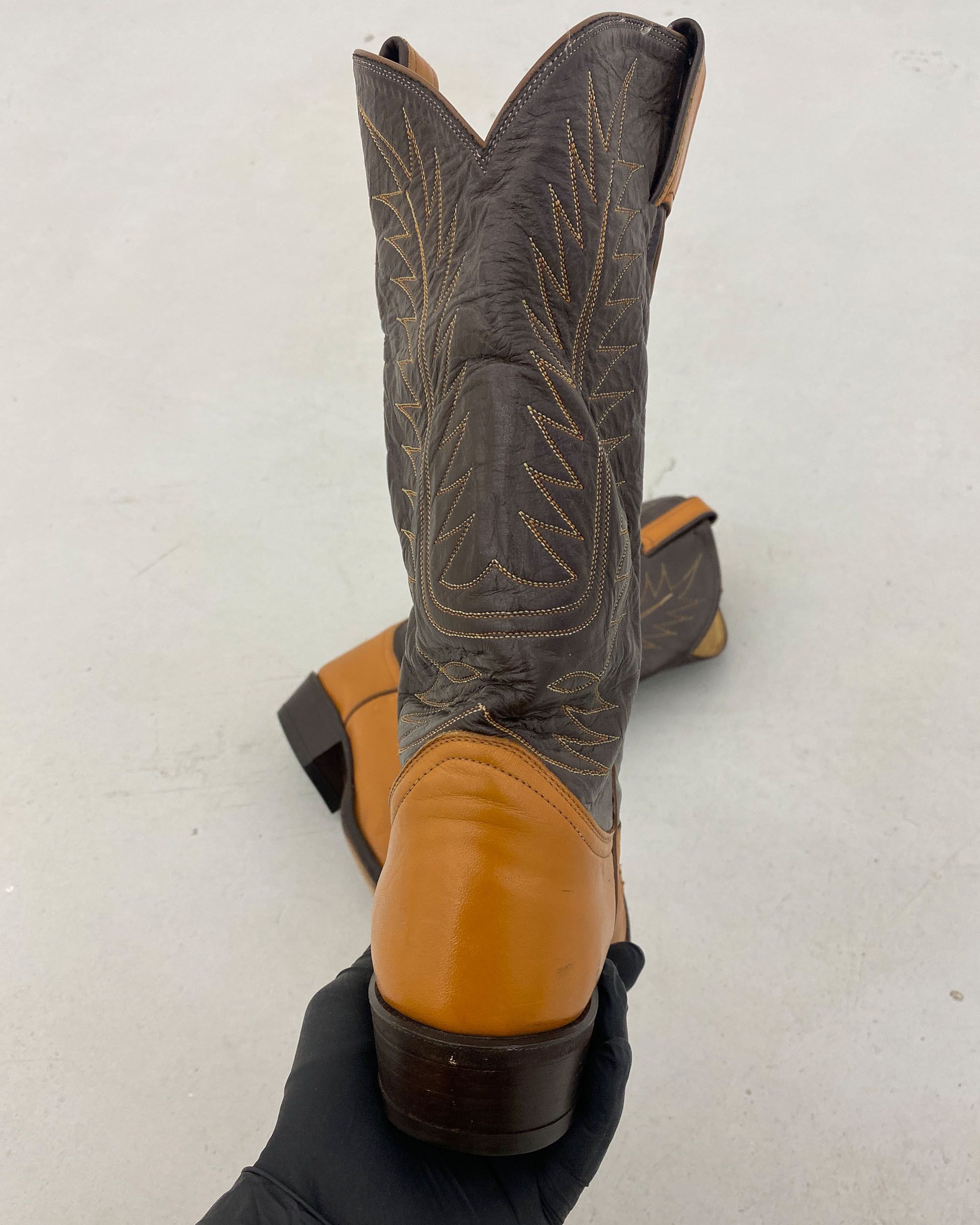 Tony Lama 1990s Two Tone Cowboy Boots Size US 8.5 / EU 41-42 - 6 Thumbnail