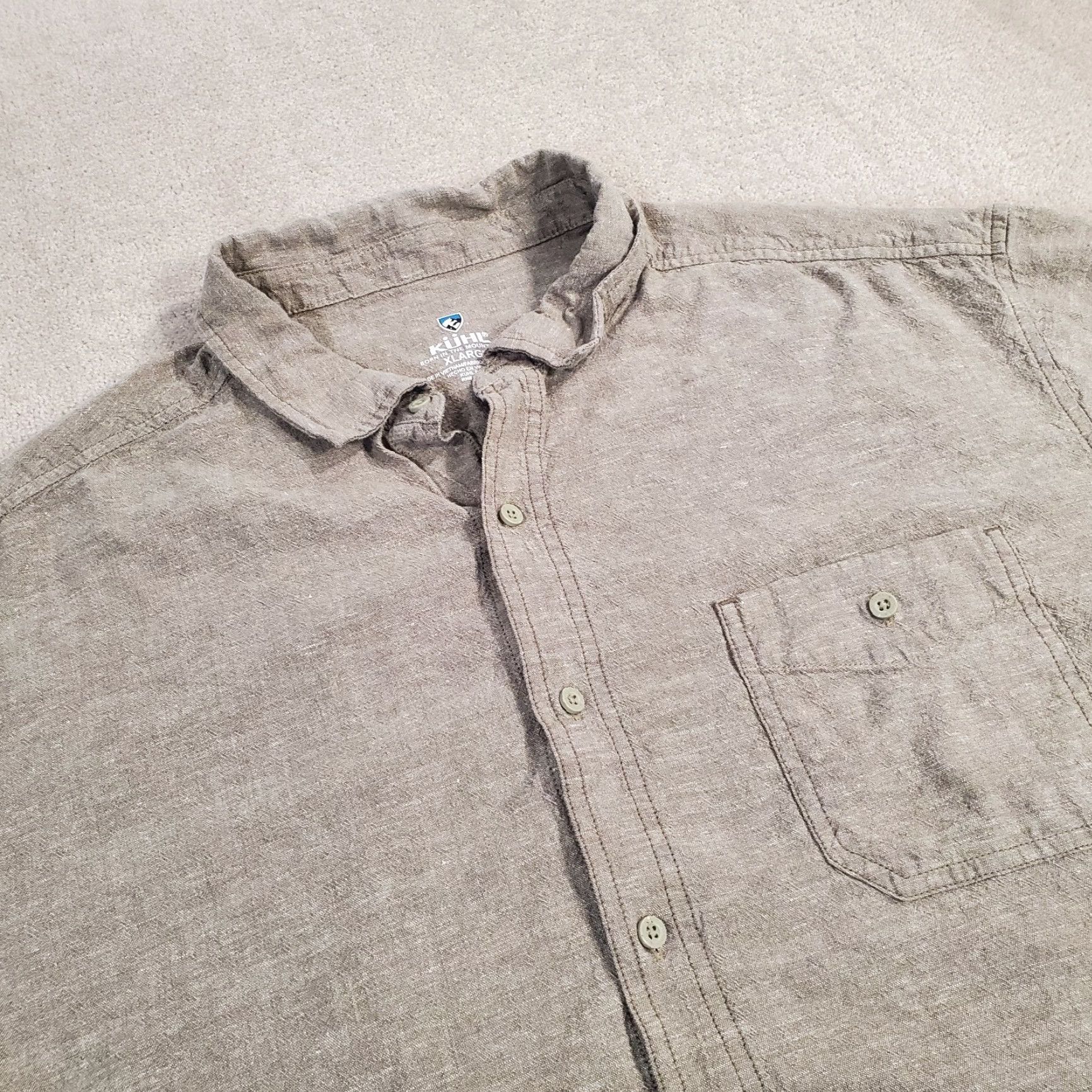 Vintage Kuhl Getaway Shirt Mens XL Green Hemp Button Up Outdoors Camp 7486 Size US XL / EU 56 / 4 - 2 Thumbnail