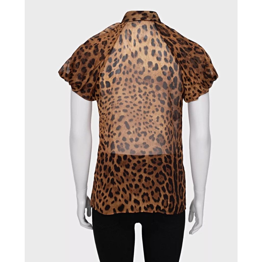 Dolce & Gabbana Dolce & Gabbana Silk Animal Print Blouse - Size XS/IT38 Size S / US 4 / IT 40 - 3 Thumbnail