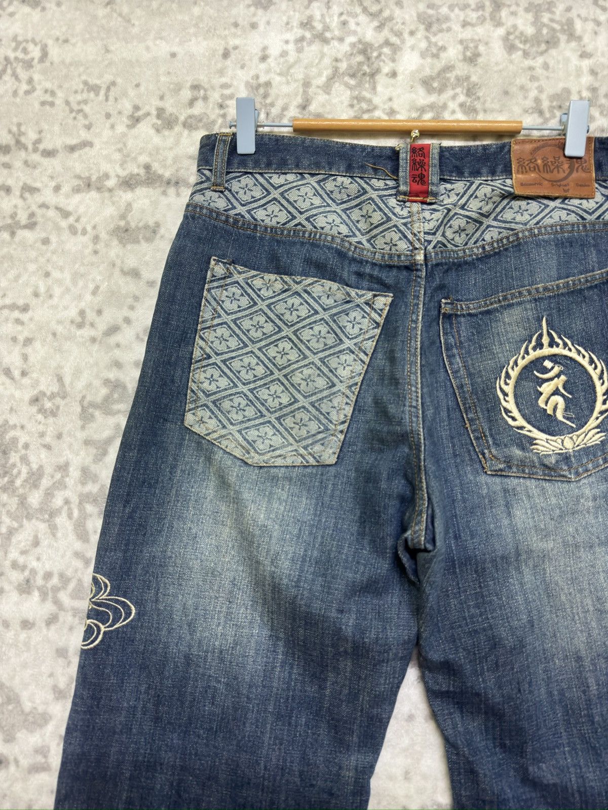 Karakuri Tamashii Y2K Wagara Denim Karakuri Tamashii Wind Thunder God Size US 31 - 10 Thumbnail
