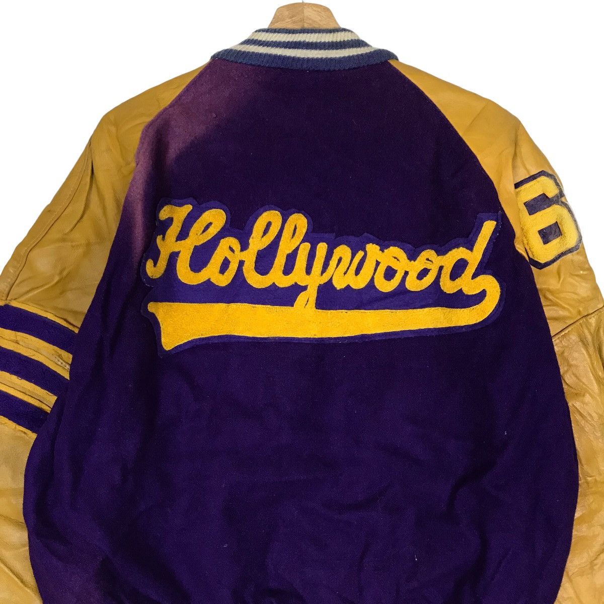 Other Vintage 90s Hollywood Letterman Wool Leather Varsity Jacket Size US L / EU 52-54 / 3 - 9 Thumbnail