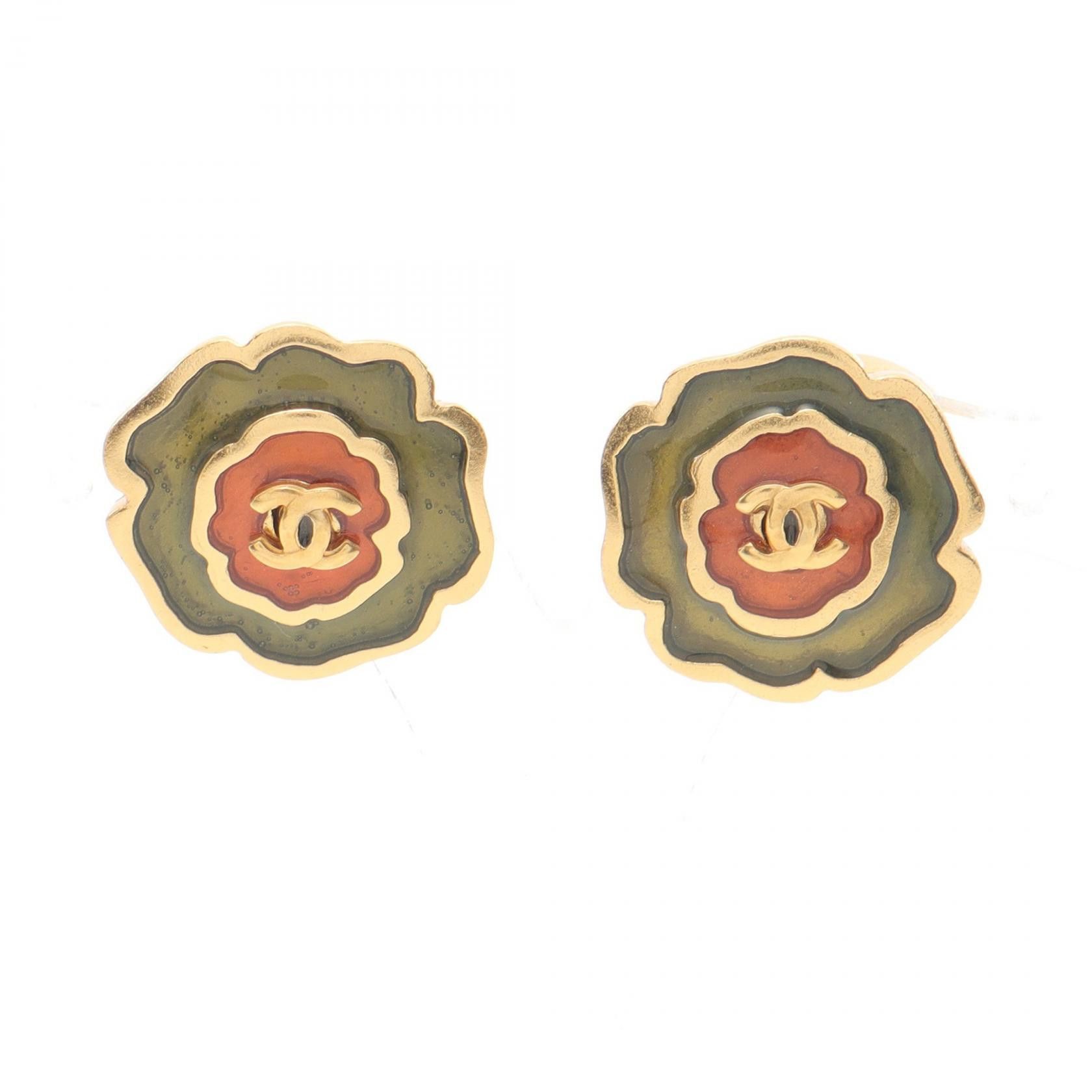 Chanel Chanel Chanel Coco Mark Earrings Metal Earrings 03P Size ONE SIZE - 1 Thumbnail
