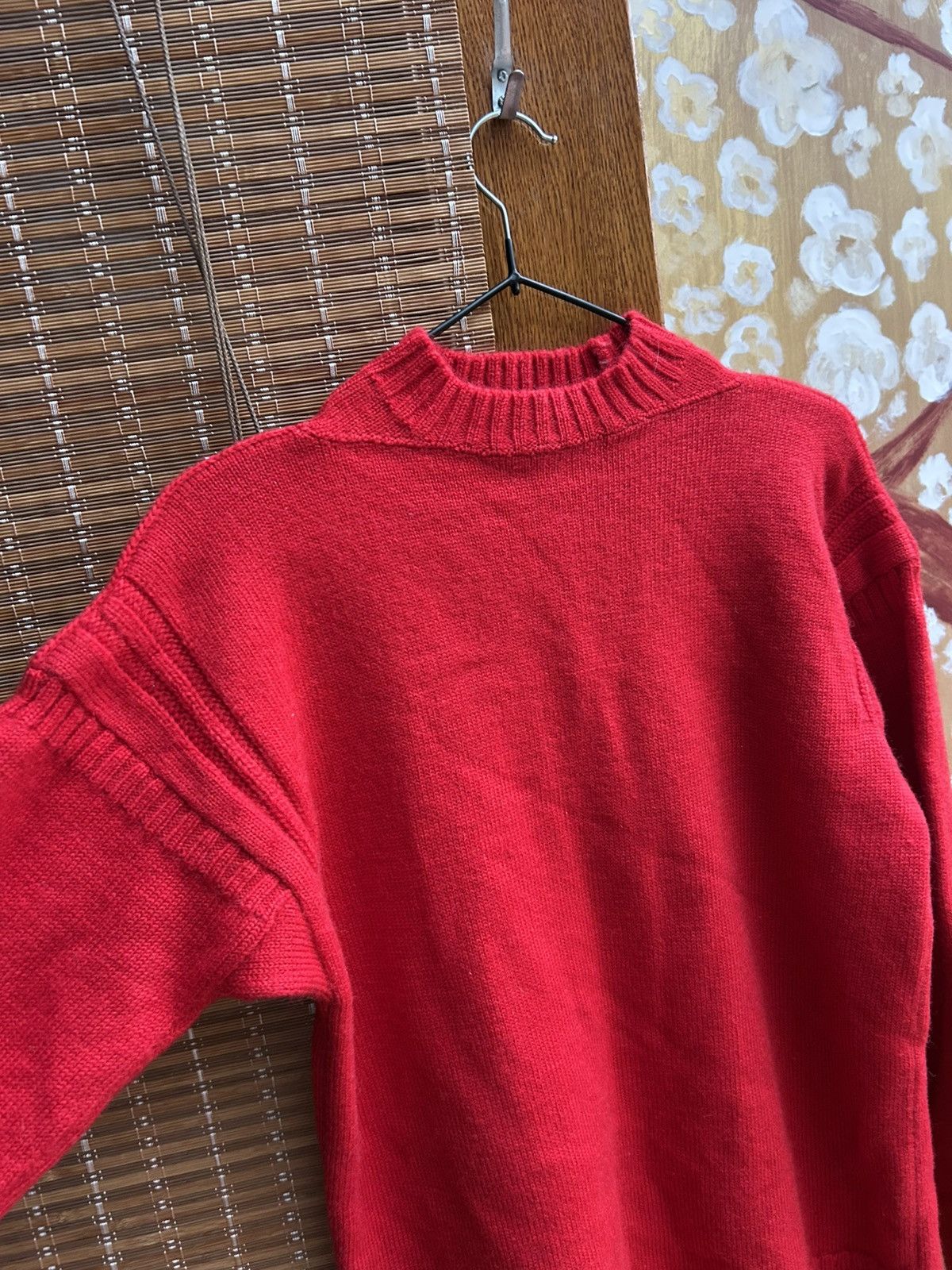Le Tricoteur Guernsey × Vintage Vintage Traditional Guernsey Wool Fisherman Red Jumper Size US S / EU 44-46 / 1 - 5 Thumbnail