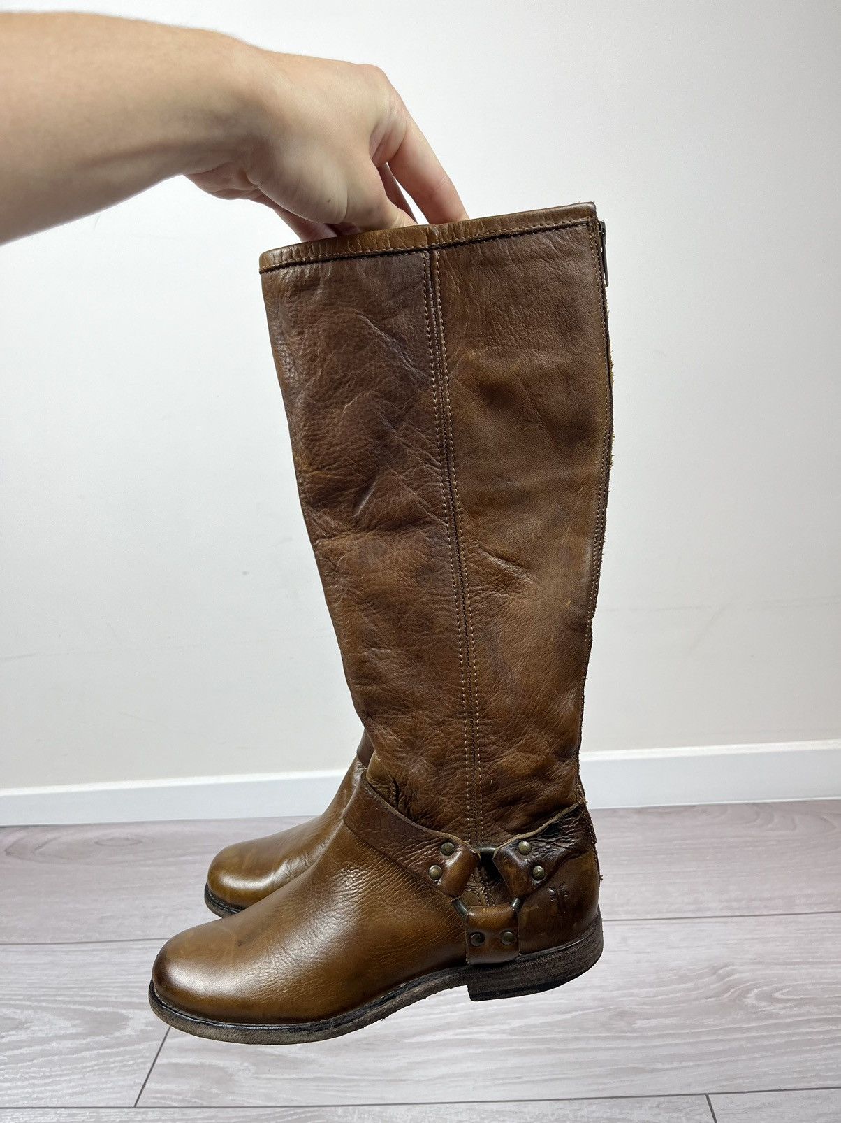 Frye Frye USA Melissa Brown Leather High Womens Boots Size US 7 / IT 37 - 9 Thumbnail