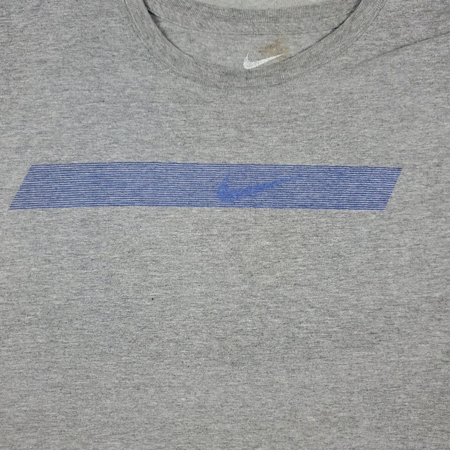 Nike Nike Swoosh T-Shirt Gray 2XL Regular Fit Crew Neck Short Sleeve Mens Stained Used Size US XXL / EU 58 / 5 - 2 Thumbnail
