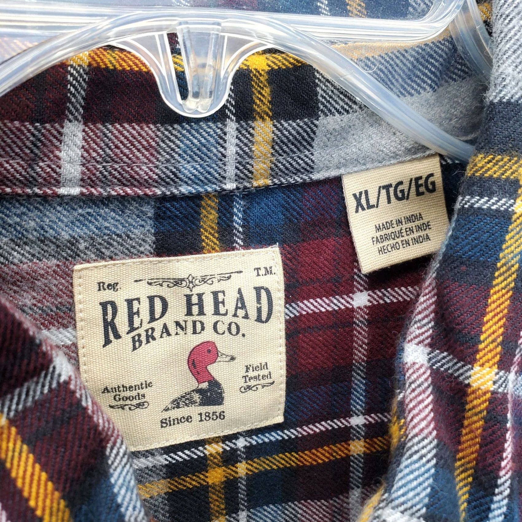 Vintage RedHead Mens Flannel Shirt XL Multi Plaid Button-Up Collared Pocketed | 100% Cotton | All Seasons | Easy Care | Casual Outdoor Size US XL / EU 56 / 4 - 7 Thumbnail