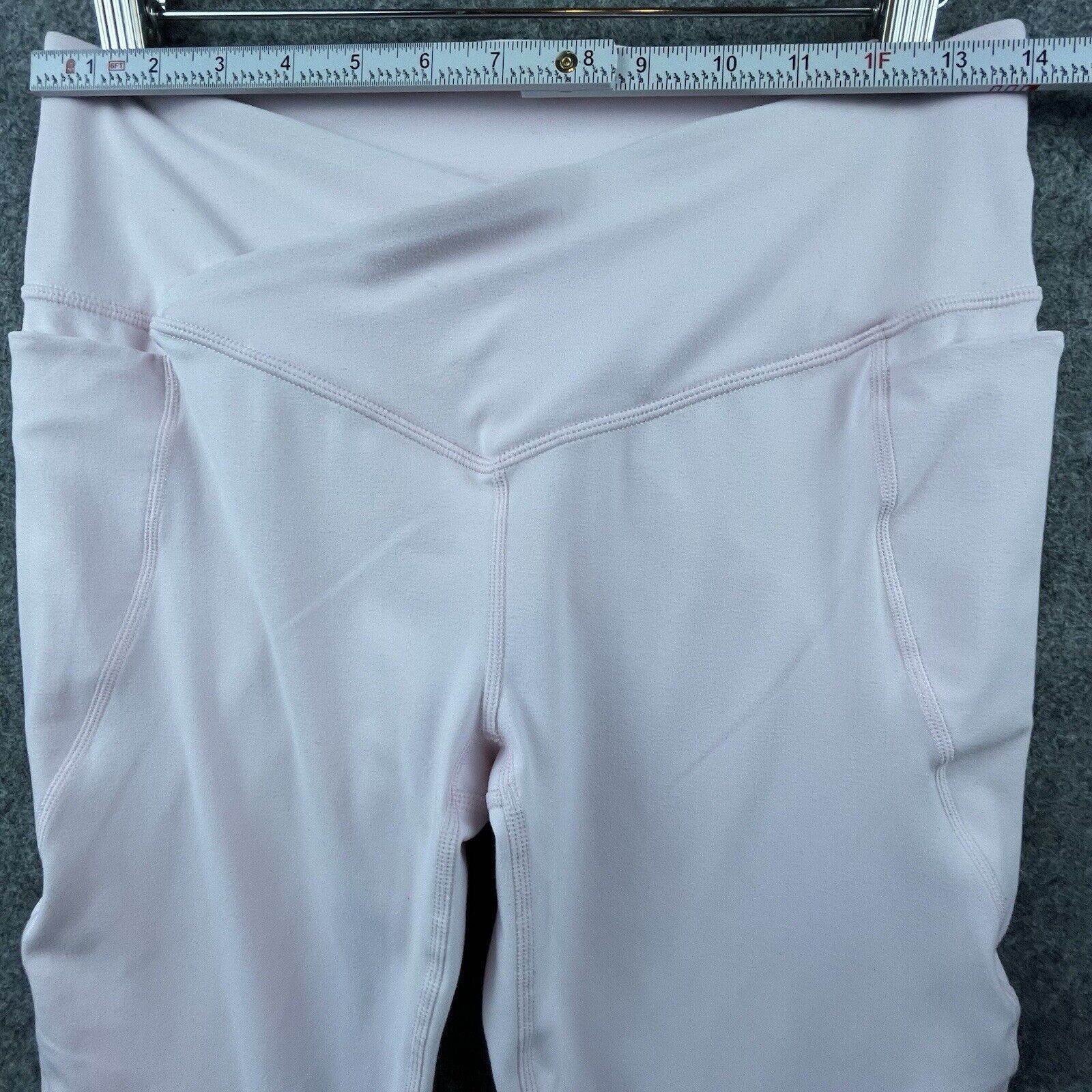 Fabletics Pure Luxe Fabletics Pants Womens Small Pink Cross Waist Crop Size 28" / US 6 / IT 42 - 6 Thumbnail