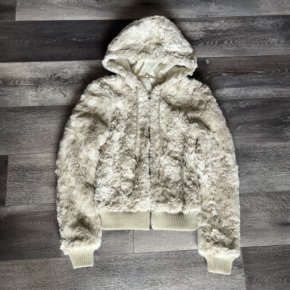 Vintage Vintage Y2K 2000s Abercrombie & Fitch Faux Fur Zip Up Hoodie Size S / US 4 / IT 40 - 1 Thumbnail