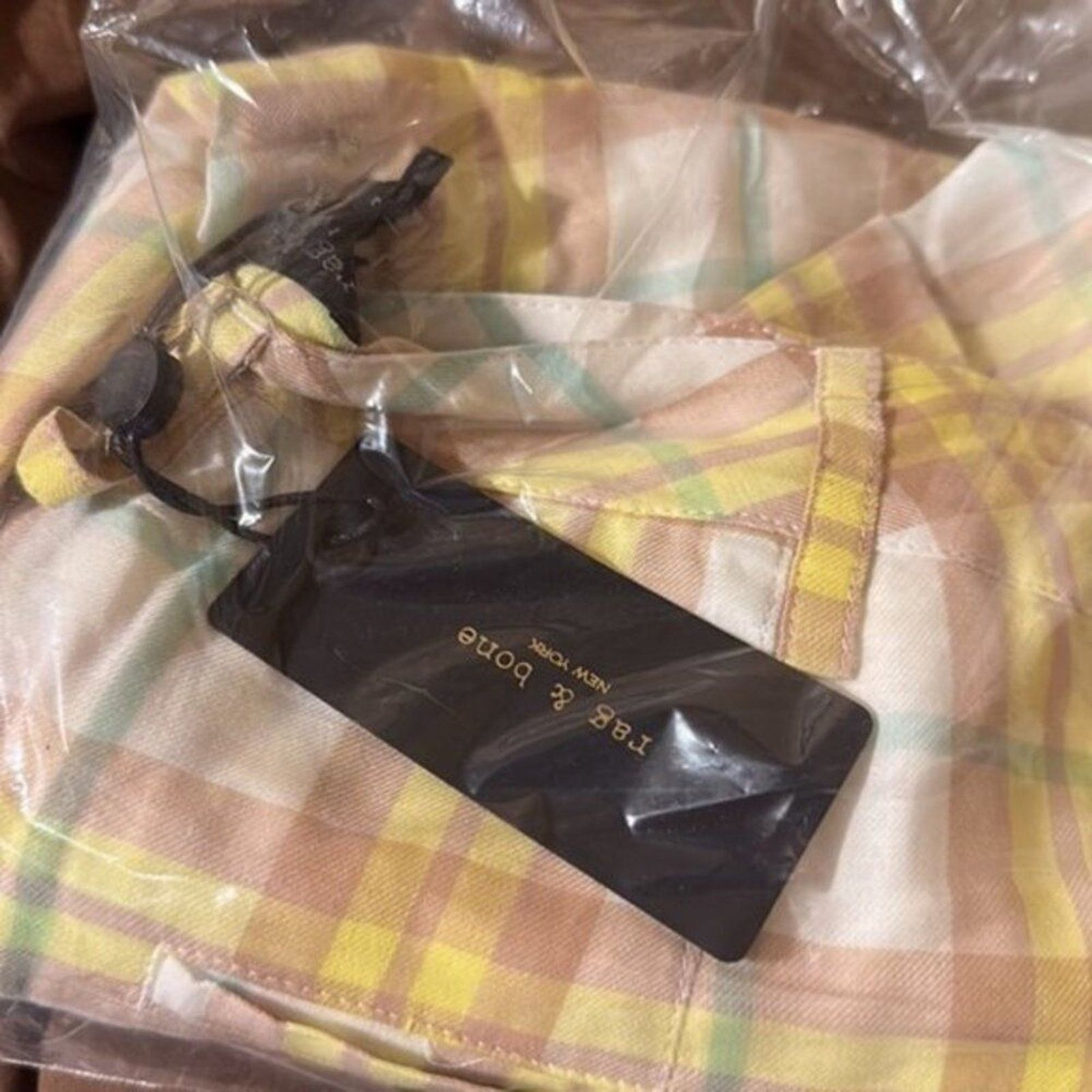 Rag & Bone Rag & Bone Ivy Pleated Plaid Shorts Yellow size 8 Size 29" - 7 Thumbnail