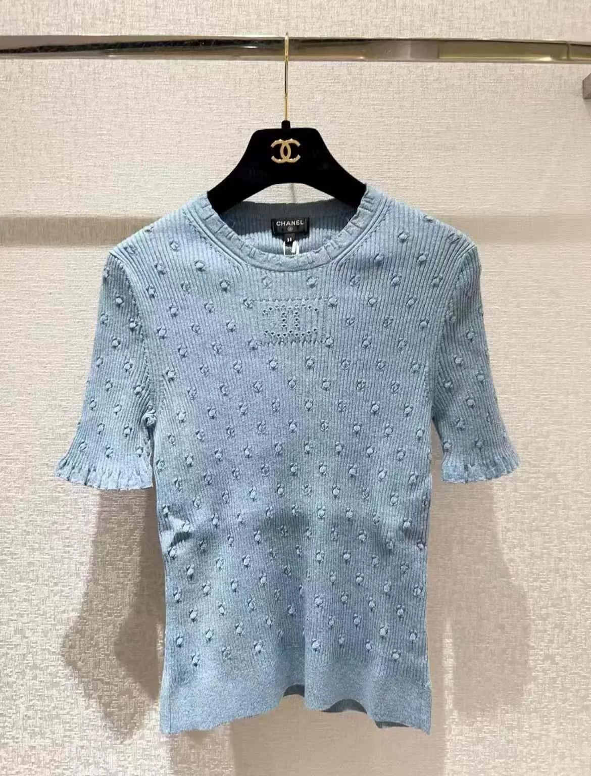 Chanel Chanel 25P Short-Sleeve Knit Top Size S / US 4 / IT 40 - 1 Preview