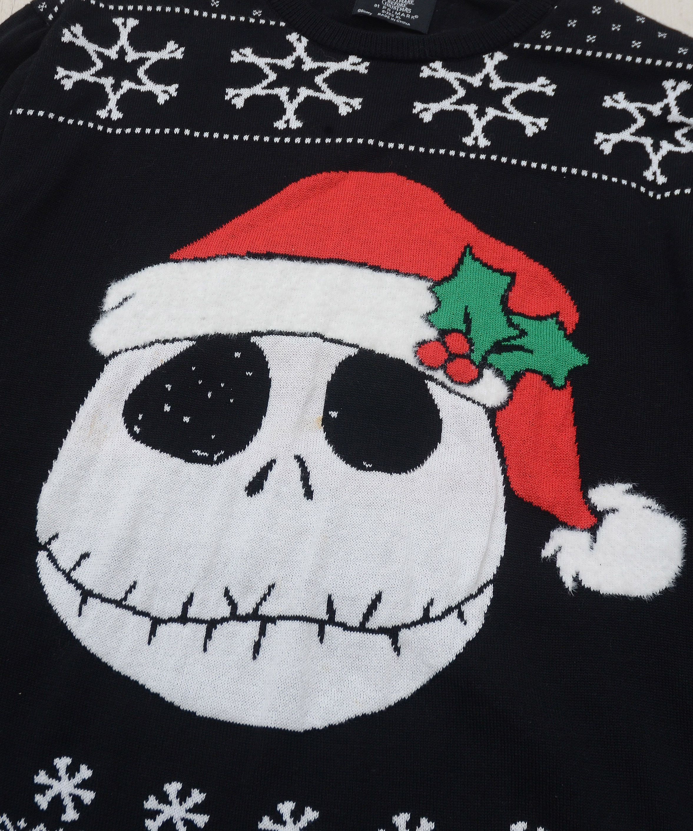 Disney DISNEY Nightmare Before Christmas Black Knit Jumper Sweater Size US M / EU 48-50 / 2 - 4 Thumbnail