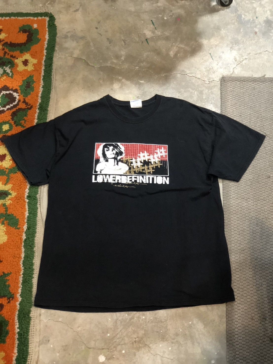 image of Band Tees x Tour Tee Vintage Lower Definition T-Shirt in Black, Men's (Size XL)