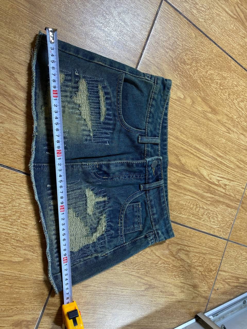 Japanese Brand × Vintage Y2K Vintage Topshop Distressed Denim Mini Skirt Size 34" / US 12 / IT 48 - 2 Thumbnail
