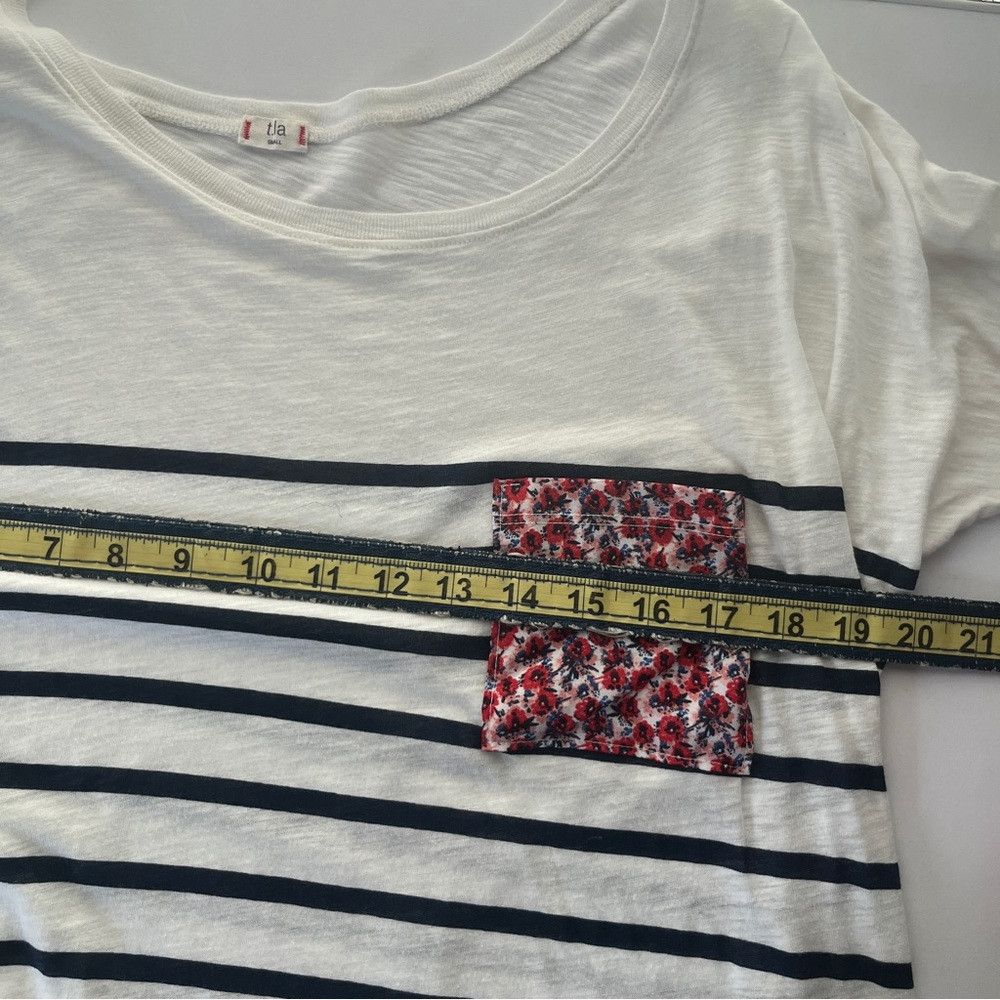 Anthropologie Anthropologie t.la 3/4 Slv Top w Stripes & Pocket Small Size S / US 4 / IT 40 - 7 Thumbnail