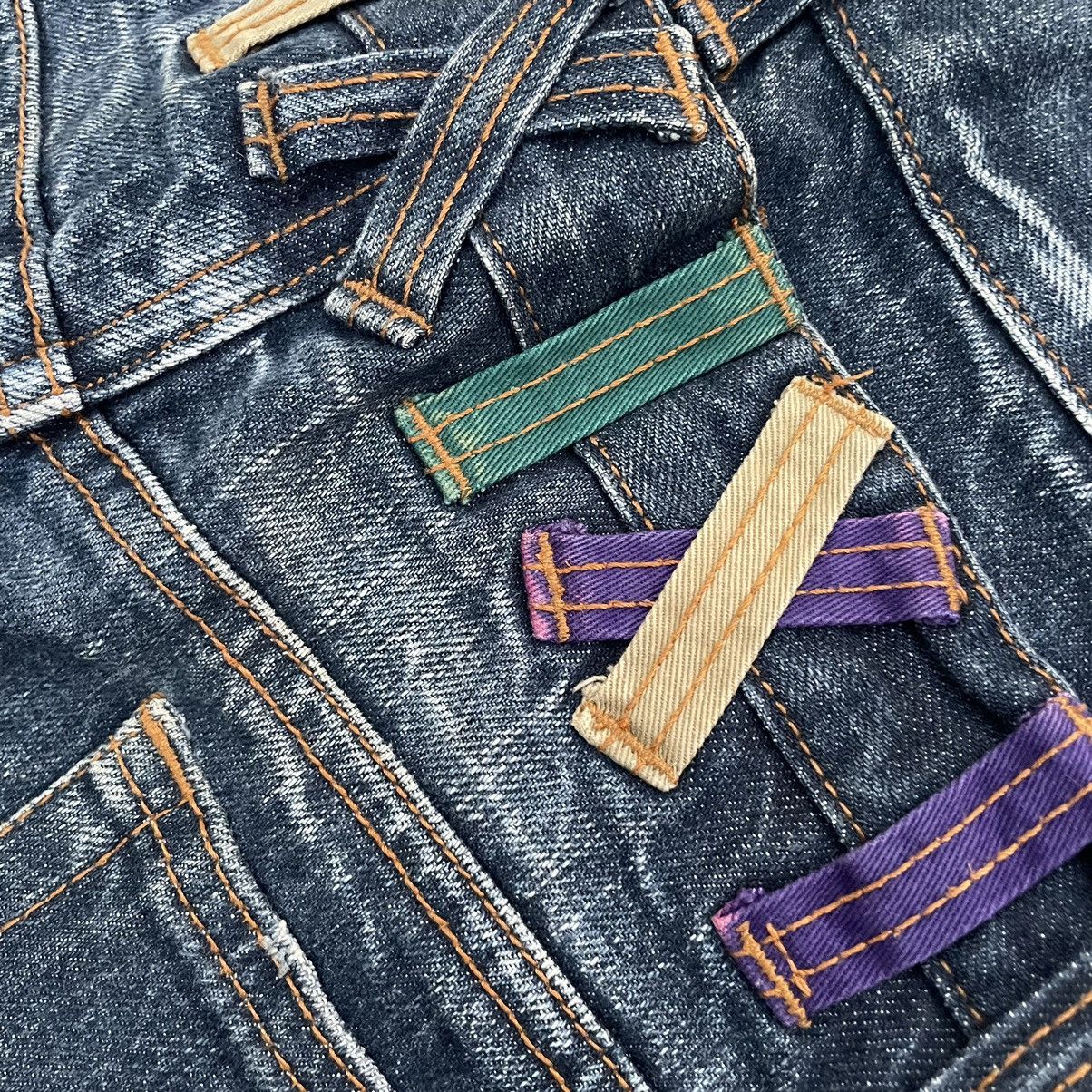 If Six Was Nine × Japanese Brand × Le Grande Bleu (L.G.B.) 🇯🇵 NYLAUS DOUBLE WAIST WASHED DENIM PANTS Size US 30 / EU 46 - 8 Thumbnail