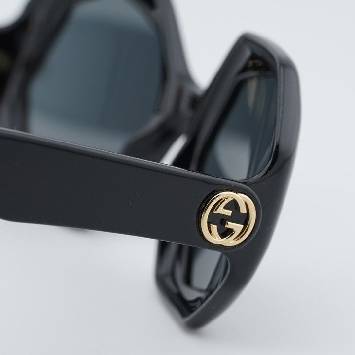 Gucci Gucci GG1242S 001 Women Sunglasses Black Geometric Frame Size ONE SIZE - 7 Thumbnail